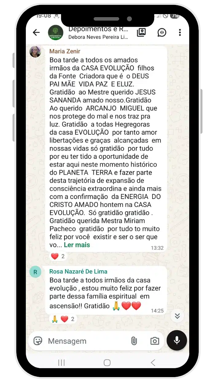 Depoimento de cliente do Casa Evolução