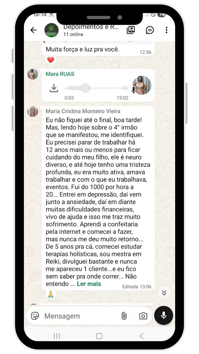 Depoimento de cliente do Casa Evolução